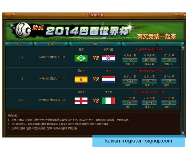 世界杯足球竞猜入口带你畅享全球赛事竞猜新体验，精彩不停，赢取豪华大奖